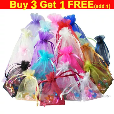 Time To Sparkle 25 Luxury Organza Bags Wedding Party  Gift Bags Jewelry Pouch UK • £4.58