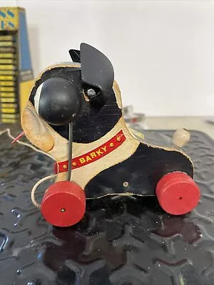 Vintage FISHER PRICE BARKY DOG # 462 Working Pull Toy (D2) • $25