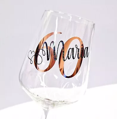 Personalised Birthday Wine Glass 18th 21st 30th 40th 50th 60th Gift Idea Her/Him • £9.99