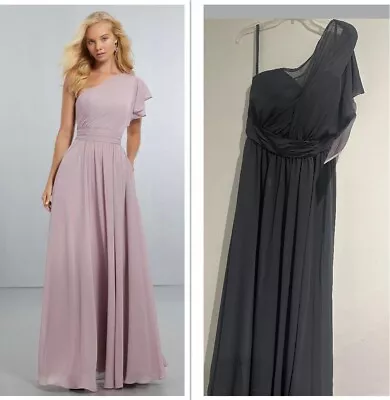 Morilee By Madeline Gardner Bridesmaid Party Dress Size Uk 14 Colour Charcoal • £120