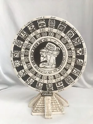 Maya Calendar Stand Alone Pyramid Plaque - 9  X 7.5   • $22