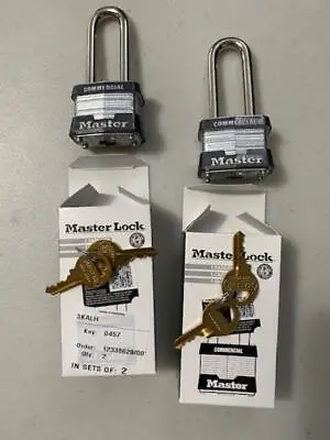 Master Lock (3KALH) 2  Height Open Shackle Keyed-Alike Silver Padlock - Lot Of 2 • $12