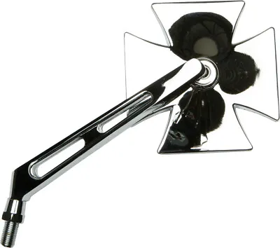 Emgo Maltese Cross Mirror 10mm Split Stem L.H. 20-34864A • $42.95