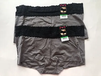 NWT Maidenform Dream Lace Boyshort Panties 40813 Steele Gray 2 Pairs Size 7 L • $18.99