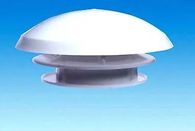 WHITE ROUND MUSHROOM ROOF VENT For 80mm HOSE CARAVAN MOTORHOME RV CATERING VAN • £12.99