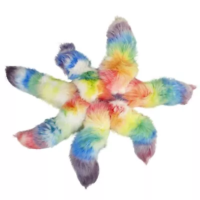 Glacier Wear Shadow Fox Tail/keychain - Dyed Rainbow - Fxx1670 • $14.95