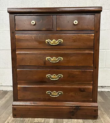 Vintage Ethan Allen Antiqued Pine Old Tavern CRP Three Drawer Dresser Commode • $350