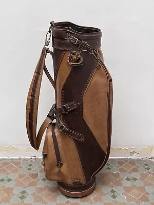 Vintage Butchart Nicholls 6-Way Dividers Brown Leather Golf Bag No Rain Cover • $179.99