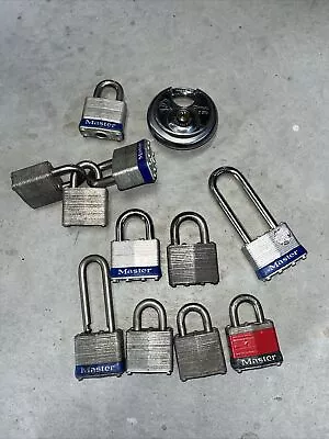 Lot Of 12 Padlocks  No Keys Master Chateau Locksmith • $35