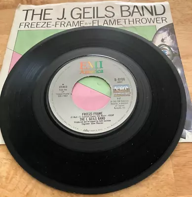 THE J. GEILS BAND Freeze Frame/Flamethrower ROCK 45 Vinyl 1982 Play Tested VG+ • $3.90