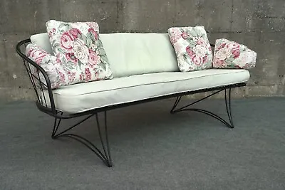 Mid Century Modern Homecrest Wrought Iron Sofa Bench    • $1099.99