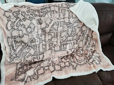 Dungeons & Dragons SHERPA FLEECE BLANKET Vintage D&D Map Pathfinder  • $59