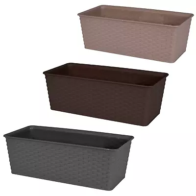 £5.99 • Buy Plastic Plant Pot Garden Flower Planter Indoor Outdoor Holder Window Herb Box