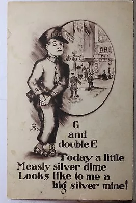 Comic Cartoon Cobb Shinn Silver Dime Big Mine Postcard Old Vintage Card View PC • $0.50