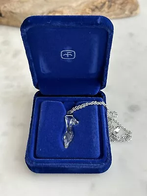 Original Vintage Franklin Mint Cinderella Glass Slipper Necklace Box Certificate • $79