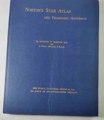 Norton's Star Atlas And Telescopic Handbook 1966 Hardcover • $9.95