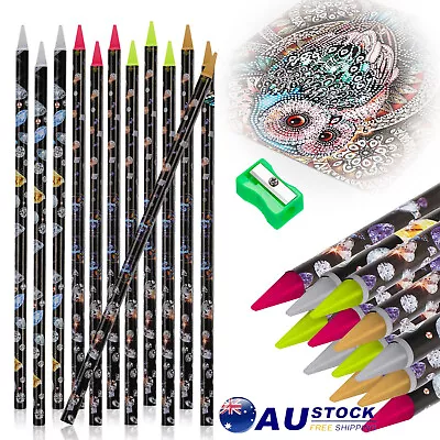 Self Adhesive Rhinestone Picker Pencil Nail Art Gem Crystal Pick Up Tool Wax Pen • $18.99