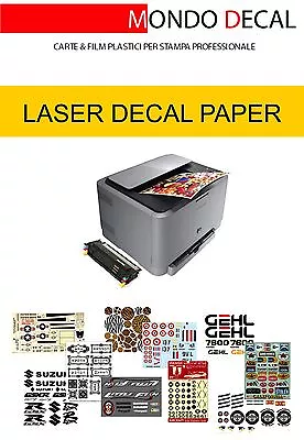 Waterslide Decal Paper Laser Kit Card: 6 Sheets A4 (3 Clear + 3 White) • £19.99