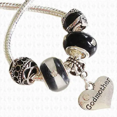 £3.99 • Buy SET Of 5 Charm Beads With Personalised Heart Or Age ~ FOR Bracelet Or Necklace
