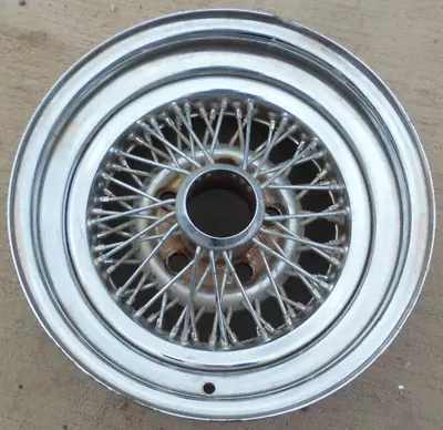 VINTAGE (1984 DATE CODE) RYESA 70 SPOKE 15  X 7  CHROME WIRE WHEEL. 5 X 4.75 . • $179.99