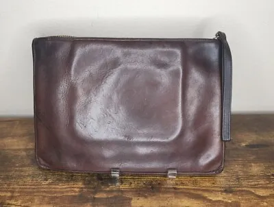 Vintage COACH Leather Brown Slim Clutch Portfolio Pouch Bag • $68