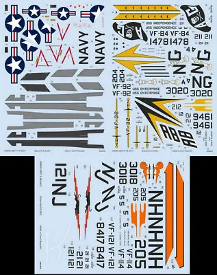 Eduard 1/48 McDonnell Douglas F-4B Phantom II NAVY Decals For Tamiya Kits • $23.95