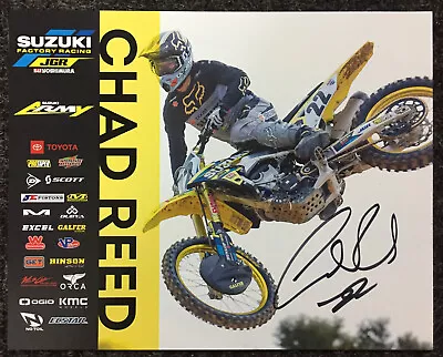 Chad Reed 2019 Signed Autographed Suzuki 8x10 Photo Card Supercross Motocross • $24.99