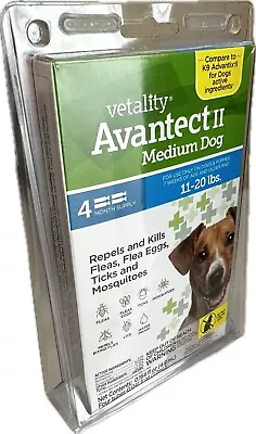 TevraPet Vetality Activate II For Medium Dogs 11-20 Lbs 4 Doses (New/ Sealed) • $24.99