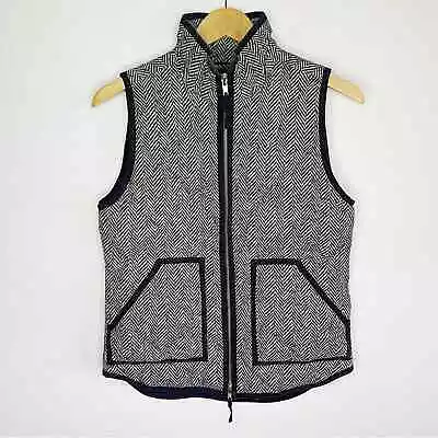 J. Crew Factory Herringbone Quilted Puffer Vest Blogger Favorite Size XS • $30