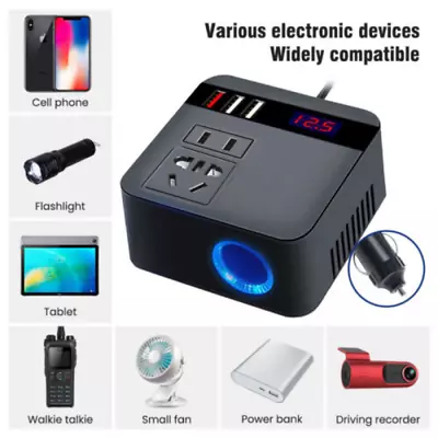 Car Power Inverter DC 12V/24V To AC 110V 220V Converter Adapter Charger Outlet • $17.79