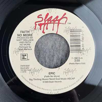 FAITH NO MORE Epic / Edge Of The World 45 Reprise / Slash 7-19813 NEW UNPLAYED • $15