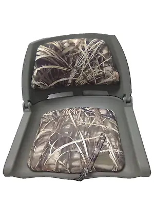 Attwood Boat Padded Flip Seat 98391GNMX Realtree Camouflage Used Good Condition • $55.55