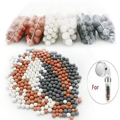 50g SPA Mineral Balls Water Filter Refill Stones Beads For Handheld Shower Heads • £3.99