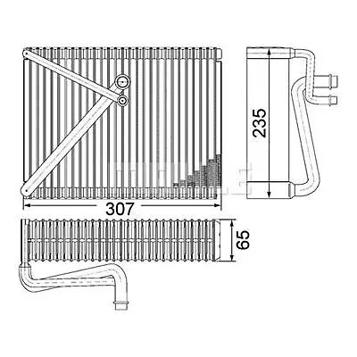 MAHLE Air Conditioning Evaporator AE 87 000P FOR S60 S80 V70 XC90 XC70 Genuine T • $268.55