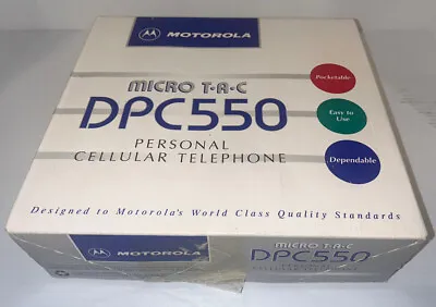 Vintage '90s Motorola Micro TAC DPC550 Cel Phone NIB. Strange New Tech! • $65