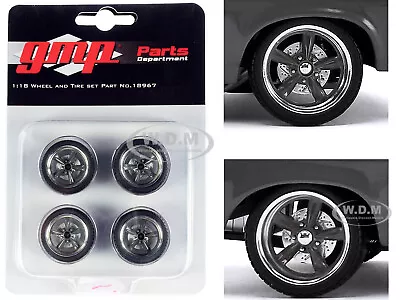 $16.99 • Buy Street Fighter Billet Wheels And Tires 4 Piece Set 1/18 Scale By Gmp 18967