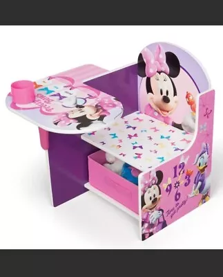Disney's Minnie Mouse Chair Desk With Storage Bin By Delta Children NEW • £34.20