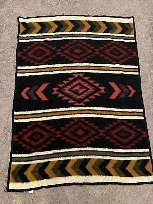 Vintage Biederlack Blanket USA Southwest Aztec Geometric - 72 X 54 - EUC • $65