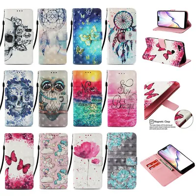 For Huawei Y7P Y6P Y5P Y6 Pro 3D PU Leather Flip Wallet Stand Phone Case Cover • $8.02