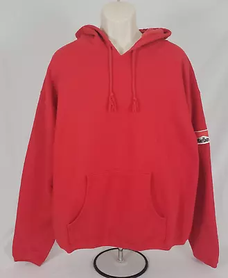 Marlboro XXL Vintage Red Hoodie Sweatshirt Cotton Polyester Blend Men • $25