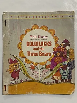 Little Golden Book Walt Disney The Story Of Goldilocks And The Three Bears 1973 • $11.25