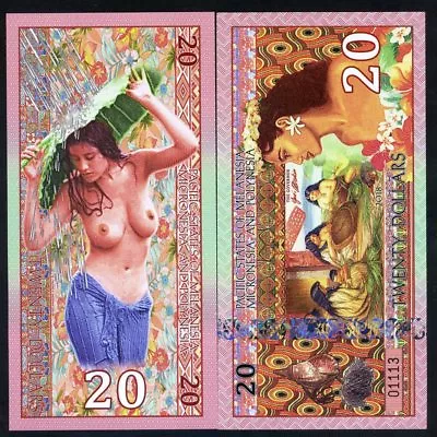 Pacific States Of MMP $20 2018 Private Issue Polymer - Weavers Polynesian Nude • $5.45