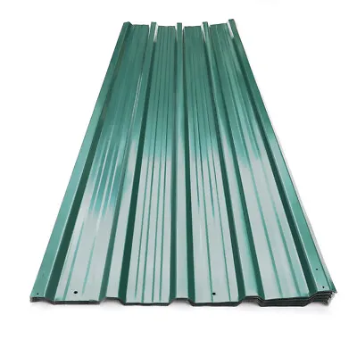 12/24 Sheets Carport Metal Roof Sheet Corrugated Roofing Galvanized Garage Shed • £72.95