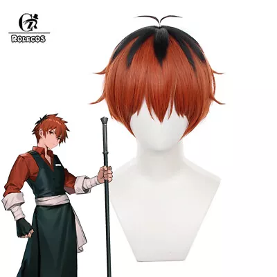 Sousou No Frieren Stark Cosplay Wigs 30cm Orange Mixed Black Synthetic Hair • $20.65