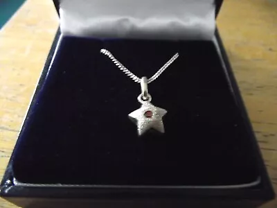 925 Silver Necklace STAR Pendant Necklace - 18  Long • £4.90