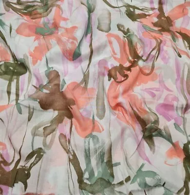 Cotton Voile Fabric Floral Printed 55  Wide  • £5.99