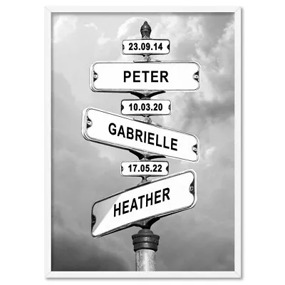 Custom Street Signs Print. Personalised Signs With Your Names | PER-63 • $19.95