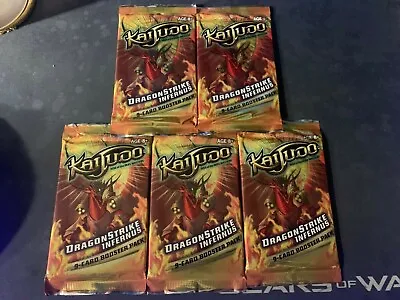 Lot Of 5 Kaijudo DragonStrike Infernus Booster Trading Card Packs New Sealed • $44.99