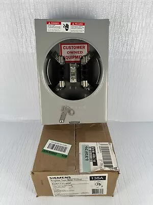 SIEMENS RINGLESS TYPE METER SOCKET 135A SUAT111-0GF 1 Phase 3 Wire 600VAC 4 Jaws • $79.99