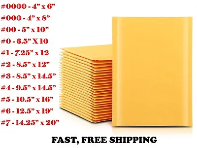 Kraft Bubble Mailers Padded Envelopes Protective Packaging Shipping Bags Mailing • $9.50